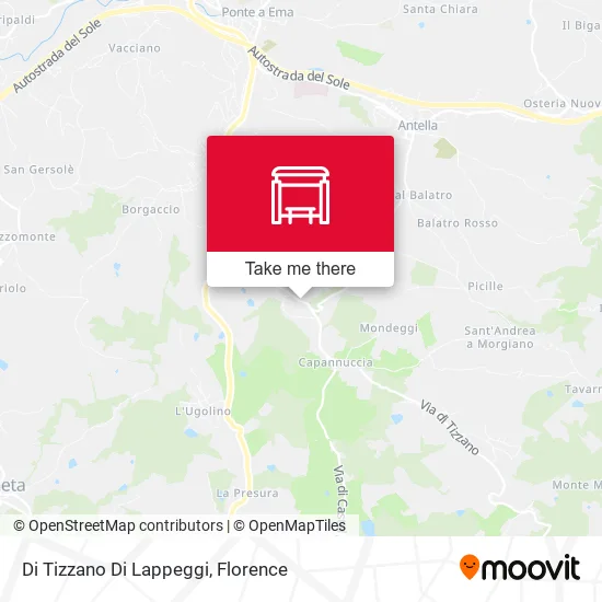 Di Tizzano Di Lappeggi map
