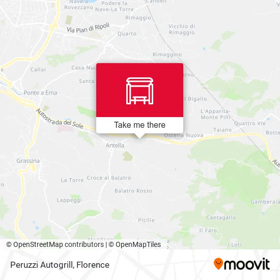 Peruzzi Autogrill map