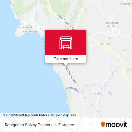 Rosignano Solvay Passerella map