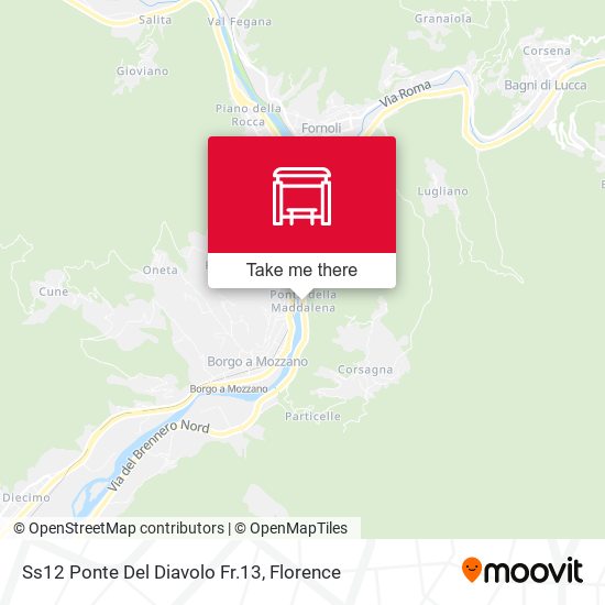 Ss12 Ponte Del Diavolo Fr.13 map