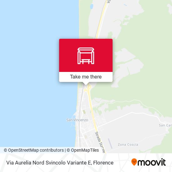 Via Aurelia Nord Svincolo Variante E map