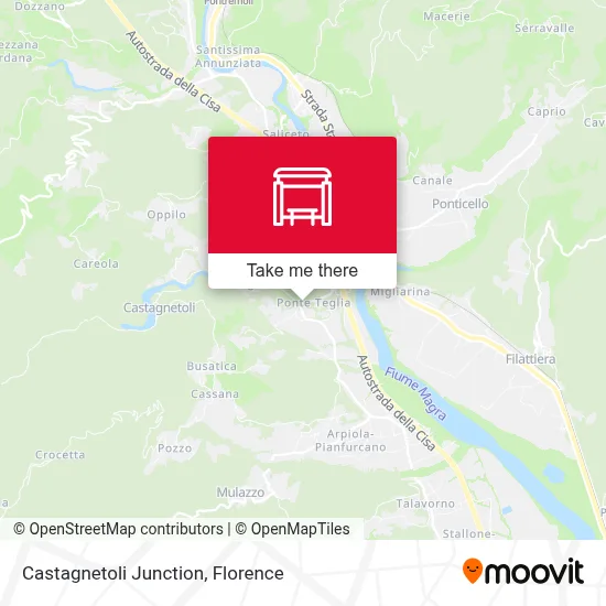 Castagnetoli Junction map