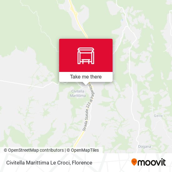 Civitella Marittima Le Croci map