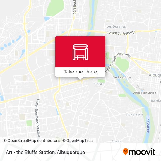 Art - the Bluffs Station map