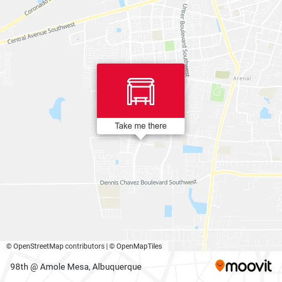Mapa de 98th @ Amole Mesa