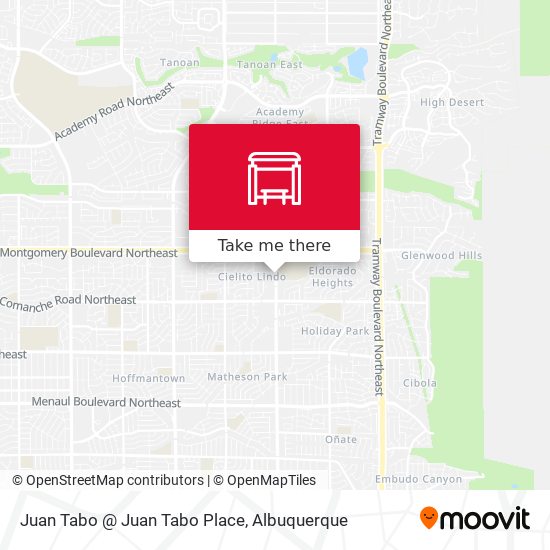 Juan Tabo @ Juan Tabo Place map