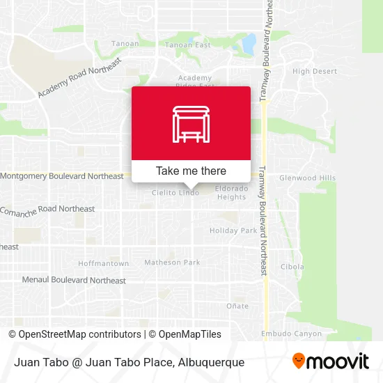 Mapa de Juan Tabo @ Juan Tabo Place