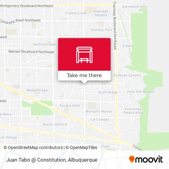 Juan Tabo @ Constitution map