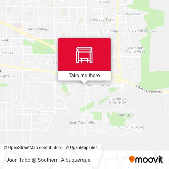 Juan Tabo @ Southern map