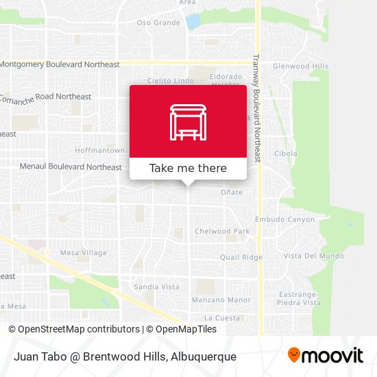Juan Tabo @ Brentwood Hills map