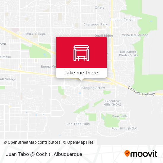 Juan Tabo @ Cochiti map