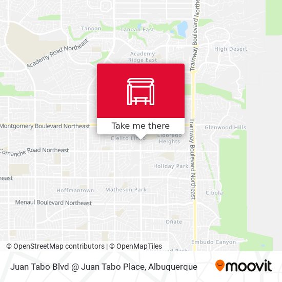 Juan Tabo Blvd @ Juan Tabo Place map