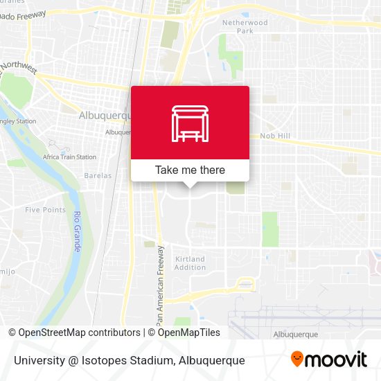 University @ Isotopes Stadium map