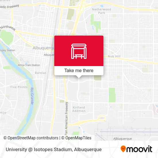 Mapa de University @ Isotopes Stadium