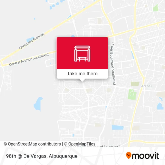 Mapa de 98th @ De Vargas