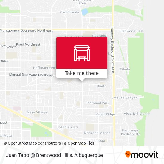 Juan Tabo @ Brentwood Hills map