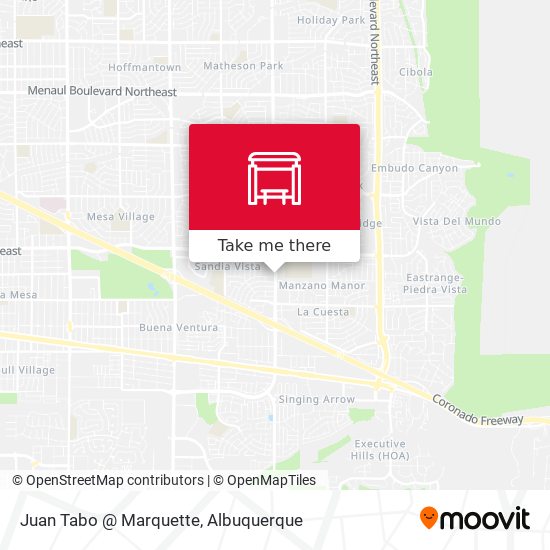 Juan Tabo @ Marquette map