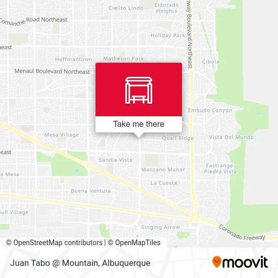 Juan Tabo @ Mountain map