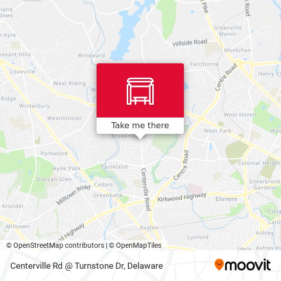 Centerville Rd @ Turnstone Dr map
