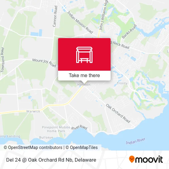 Del 24 @ Oak Orchard Rd Nb map