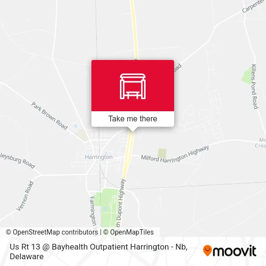 Us Rt 13 @ Bayhealth Outpatient Harrington - Nb map