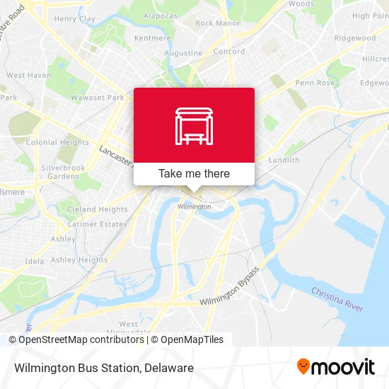 Mapa de Wilmington Bus Station