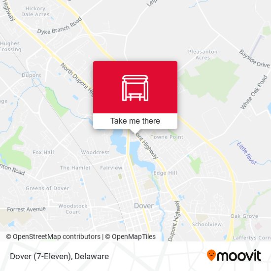 Dover (7-Eleven) map