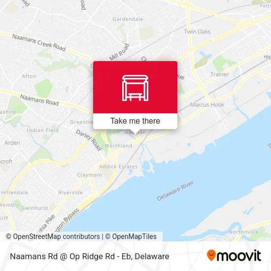 Naamans Rd @ Op Ridge Rd - Eb map