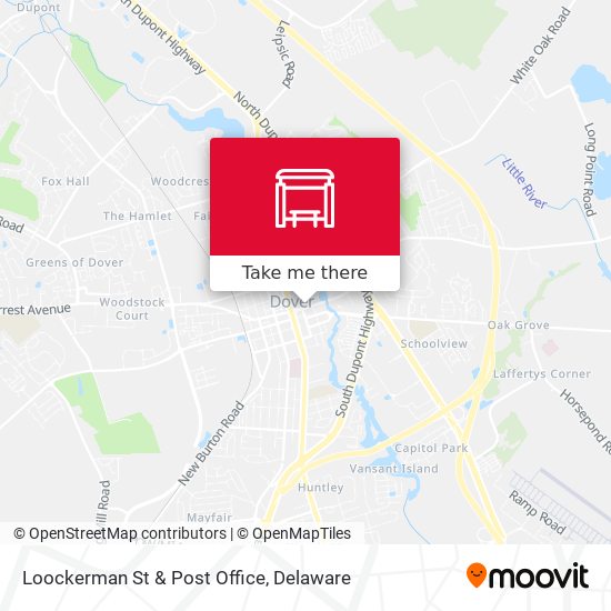 Loockerman St & Post Office map