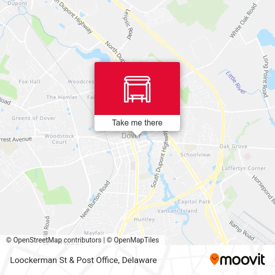Loockerman St & Post Office map