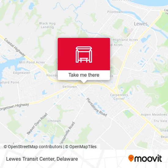 Lewes Transit Center map