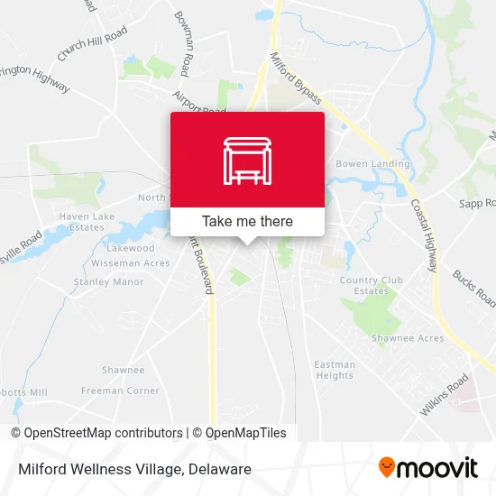 Milford Wellness Village map
