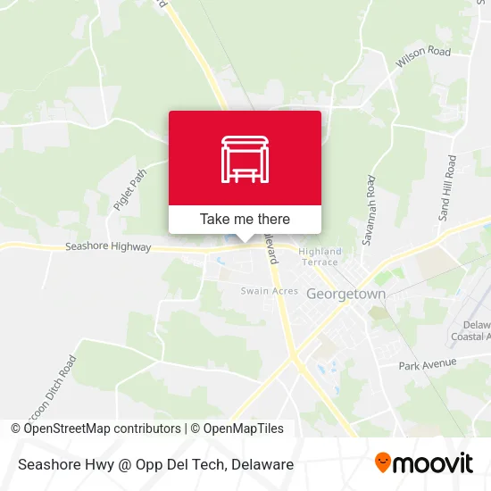 Mapa de Seashore Hwy @ Opp Del Tech