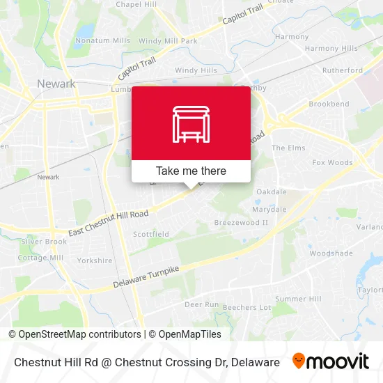 Mapa de Chestnut Hill Rd @ Chestnut Crossing Dr