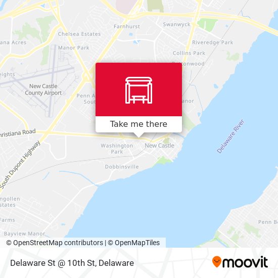 Delaware St @ 10th St map