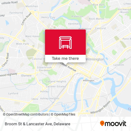 Broom St & Lancaster Ave map