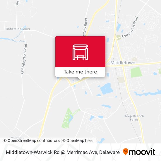 Middletown-Warwick Rd @ Merrimac Ave map