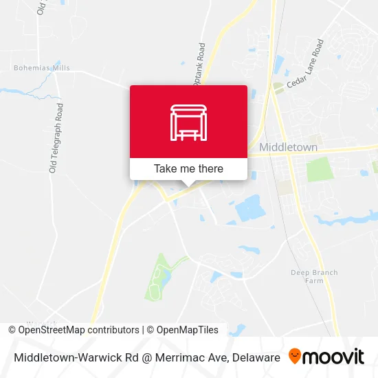 Mapa de Middletown-Warwick Rd @ Merrimac Ave