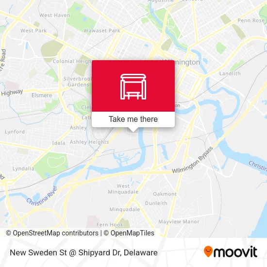 New Sweden St @ Shipyard Dr map
