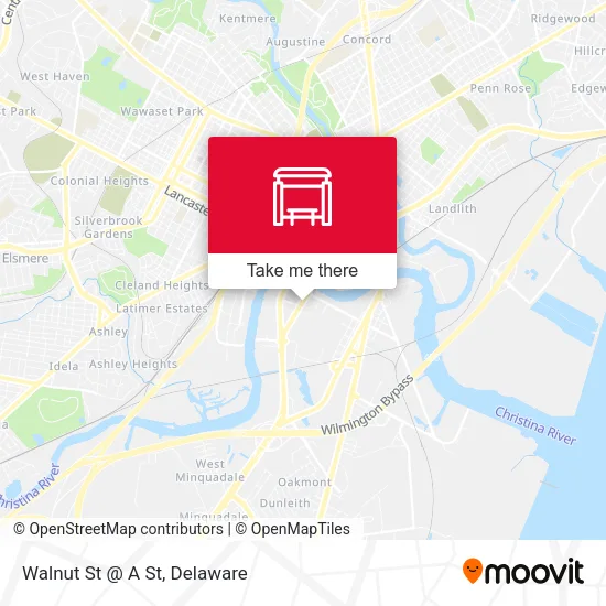 Mapa de Walnut St @ A St
