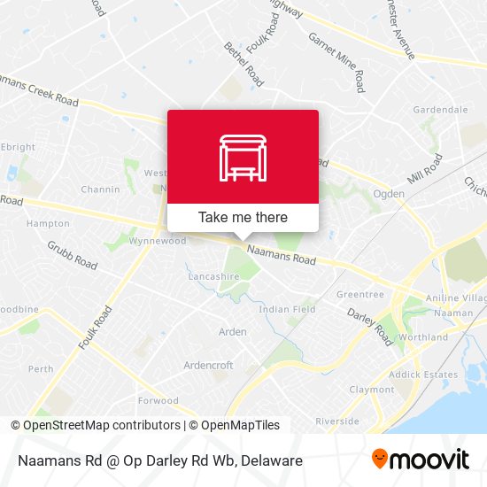Naamans Rd @ Op Darley Rd Wb map