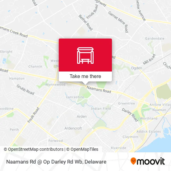 Naamans Rd @ Op Darley Rd Wb map