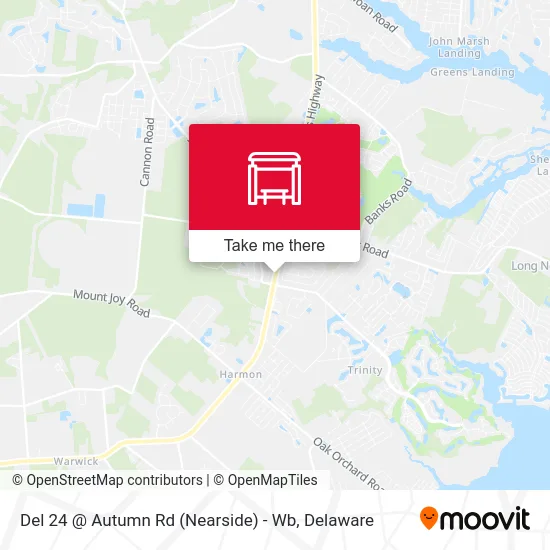 Mapa de Del 24 @ Autumn Rd (Nearside) - Wb