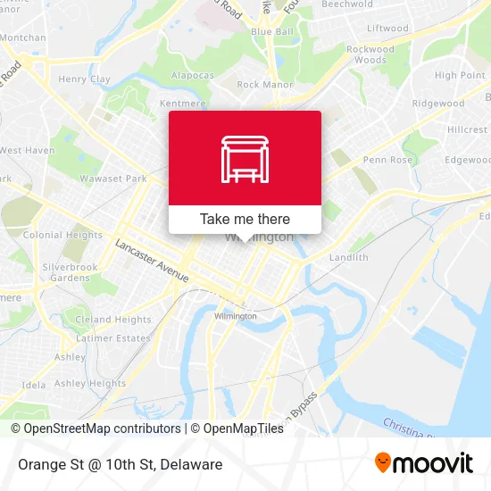 Mapa de Orange St @ 10th St