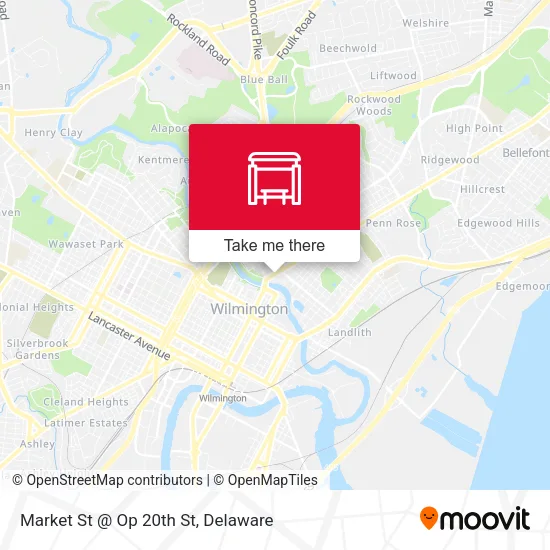 Mapa de Market St @ Op 20th St