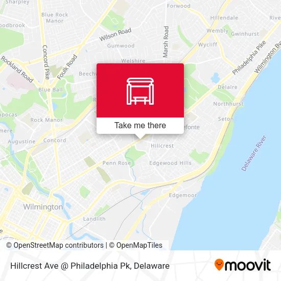 Hillcrest Ave @ Philadelphia Pk map