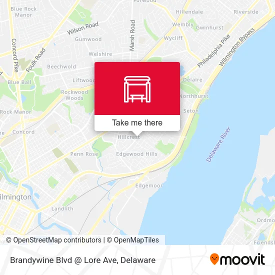 Mapa de Brandywine Blvd @ Lore Ave