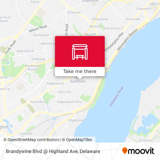 Mapa de Brandywine Blvd @ Highland Ave