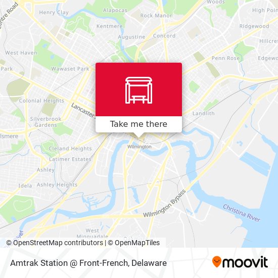 Mapa de Amtrak Station @ Front-French