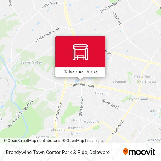 Brandywine Town Center Park & Ride map